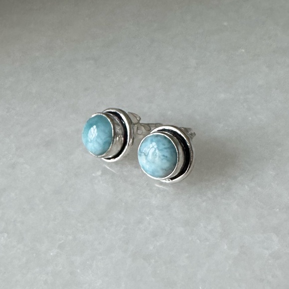 NWOT Sundance Gaea Earrings, Blue Larimar, Sterling Silver - Picture 2 of 5